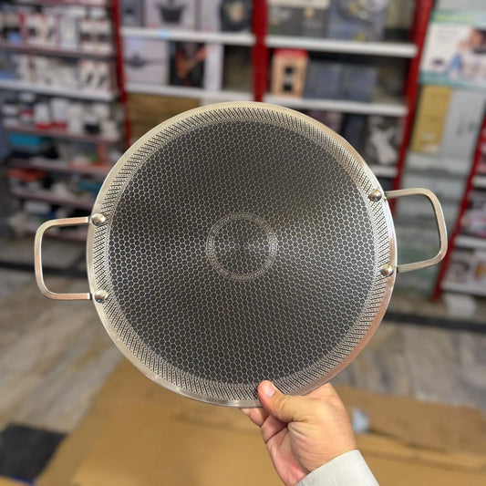 Laser Coated Honeycomb Tawa – Non-Stick, Heavy-Duty Stainless Steel Base, Even Heat Distribution