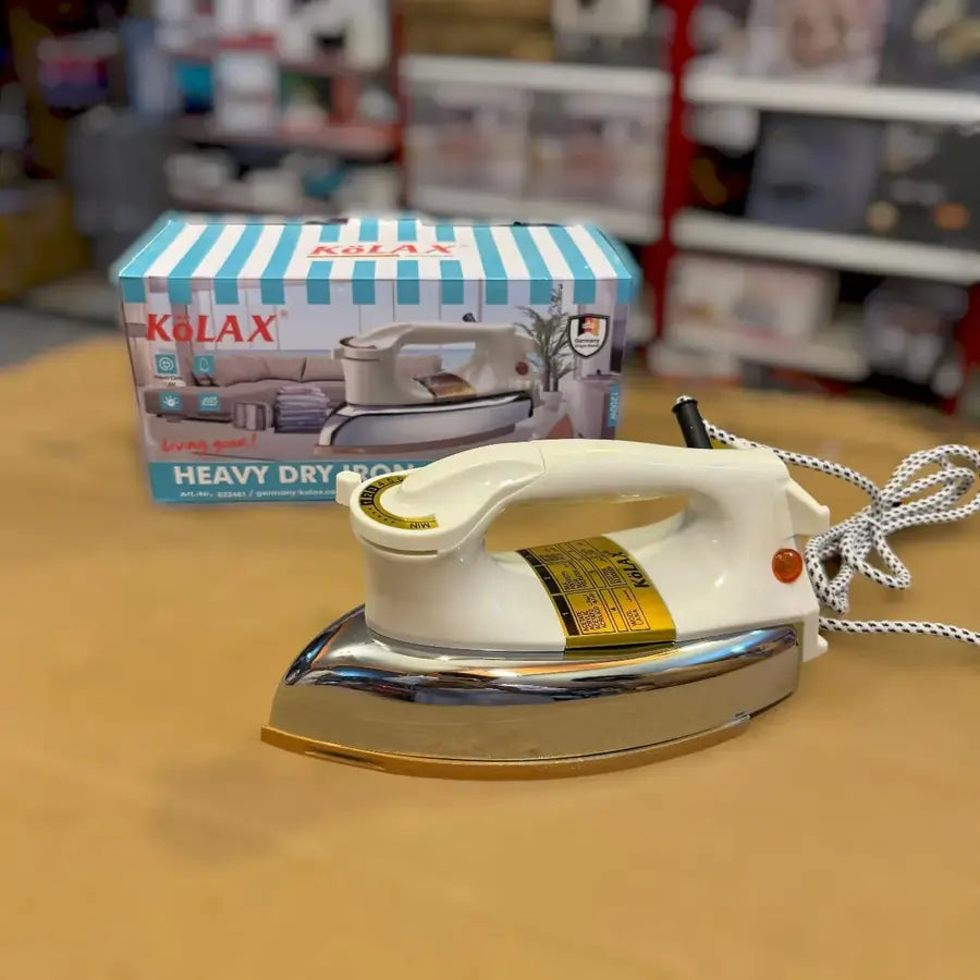 KÖLAX Heavy Dry Iron – Easy Glide,Long Power Cord