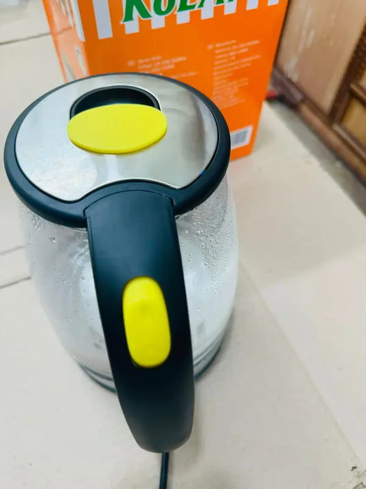 KOLAX Electric Glass Kettle – 2.0L Borosilicate Glass, 2200W, German-Designed