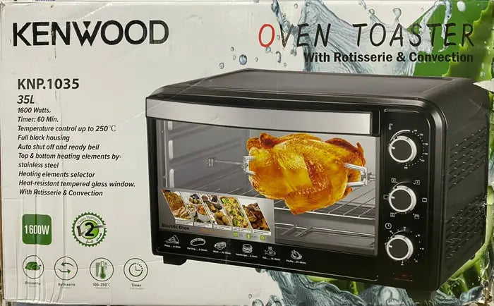Kenwood Electric Oven Toaster |  Rotisserie & Convection | 250°C Temperature Control