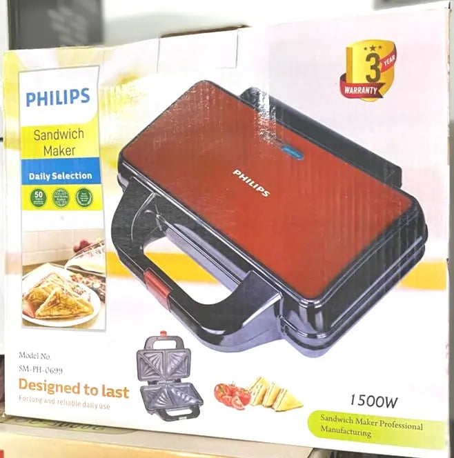 Philips Sandwich Maker - Non-Stick Plates, Quick Heating