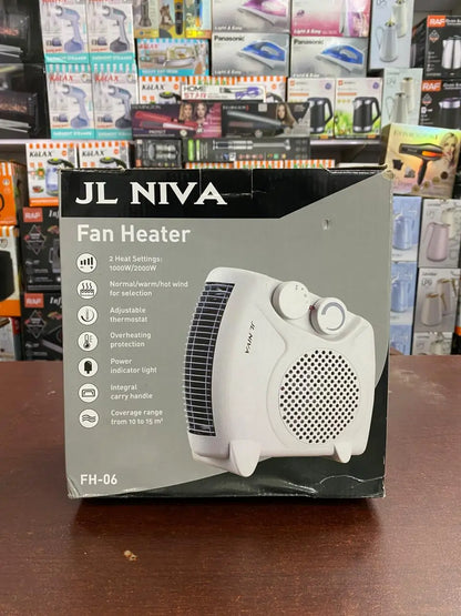 JL Niva FH-06 Fan Heater – 2000W | Adjustable Thermostat | Overheat Protection | Room Heating