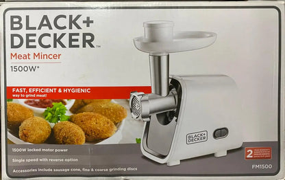 BLACK+DECKER 1500W Meat Mincer – Model FM1500