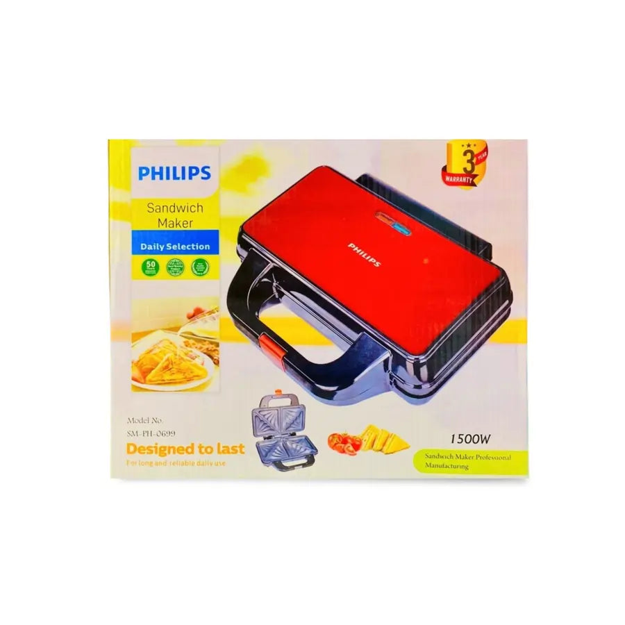 Philips Sandwich Maker - Non-Stick Plates, Quick Heating