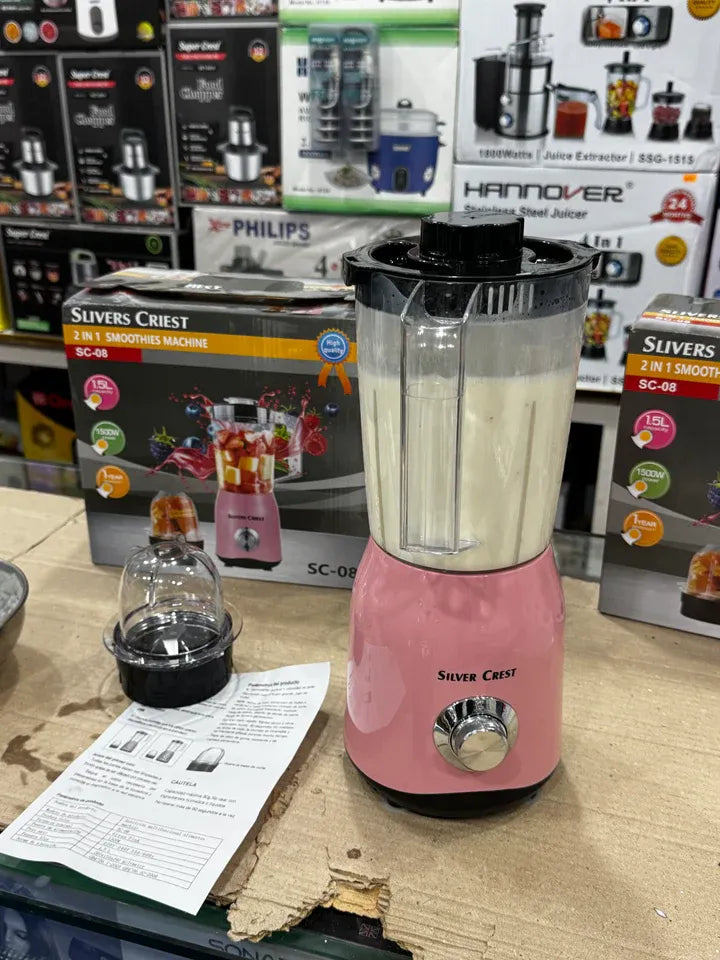 Slivers Criest 2-in-1 Smoothies Machine 1500W Blender & Grinder