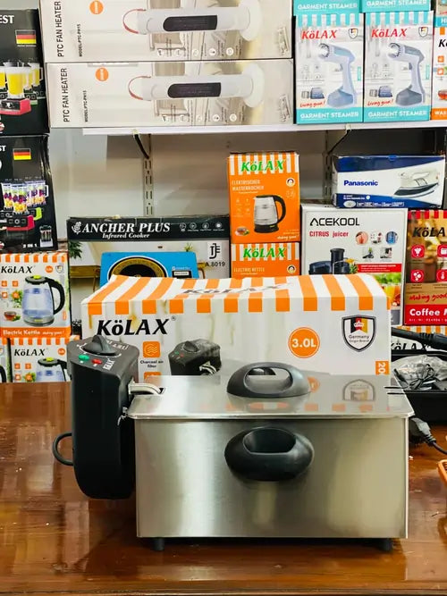 Kolax Deep Fryer 3.0L – 2000W Stainless Steel Electric Fryer With Temperature Control