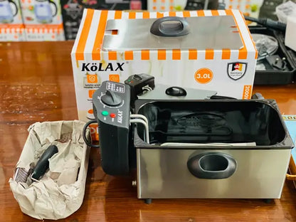 Kolax Deep Fryer 3.0L – 2000W Stainless Steel Electric Fryer With Temperature Control