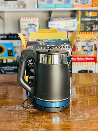 Silver Crest 2.0L Electric Kettle – 2000W Fast Boil, Stainless Steel Body (Model AZ-18)